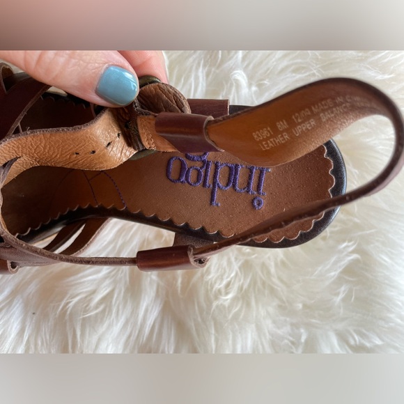 Clark’s Indigo Leather Wedge Sandal - Picture 7 of 8